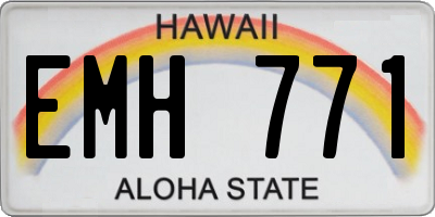 HI license plate EMH771