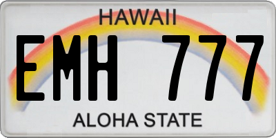 HI license plate EMH777