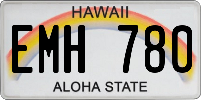 HI license plate EMH780