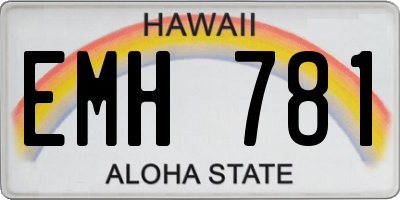 HI license plate EMH781