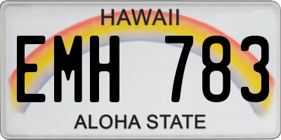 HI license plate EMH783