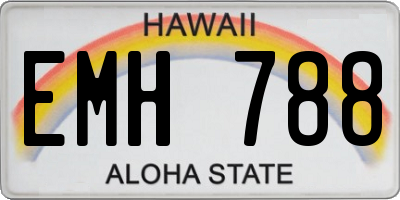 HI license plate EMH788