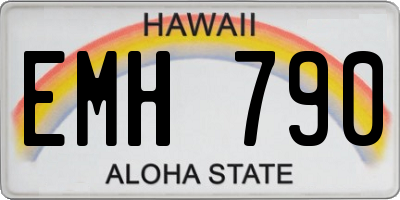 HI license plate EMH790