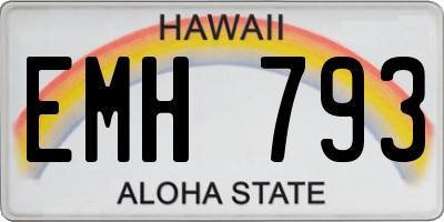 HI license plate EMH793