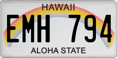 HI license plate EMH794