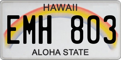 HI license plate EMH803