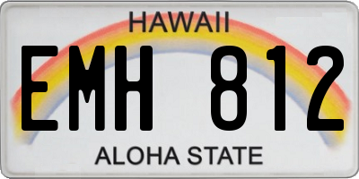 HI license plate EMH812