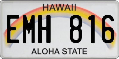 HI license plate EMH816