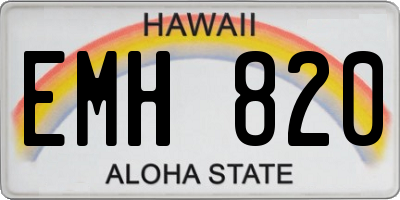HI license plate EMH820