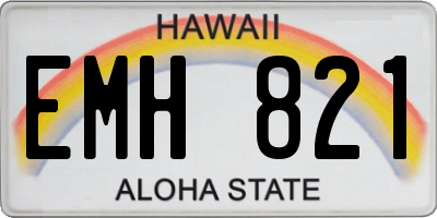 HI license plate EMH821