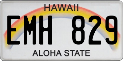 HI license plate EMH829