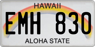 HI license plate EMH830