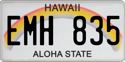 HI license plate EMH835