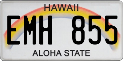 HI license plate EMH855