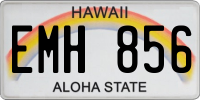 HI license plate EMH856