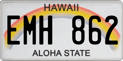 HI license plate EMH862