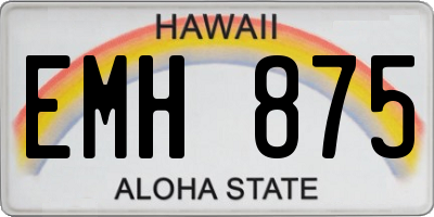 HI license plate EMH875