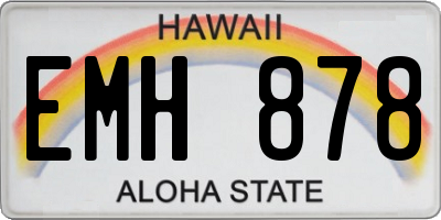 HI license plate EMH878