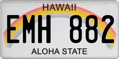 HI license plate EMH882