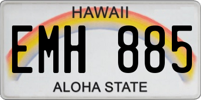 HI license plate EMH885