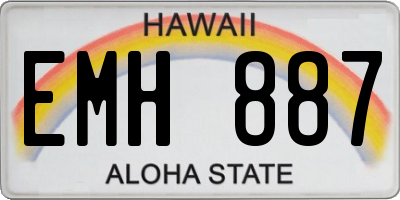 HI license plate EMH887