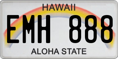 HI license plate EMH888