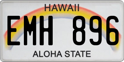 HI license plate EMH896
