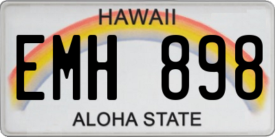 HI license plate EMH898