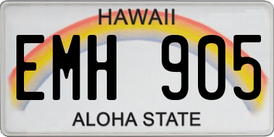 HI license plate EMH905