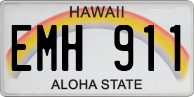 HI license plate EMH911