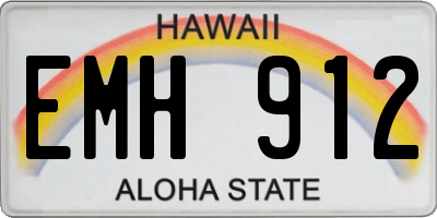 HI license plate EMH912
