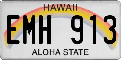 HI license plate EMH913
