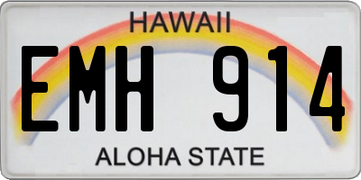 HI license plate EMH914