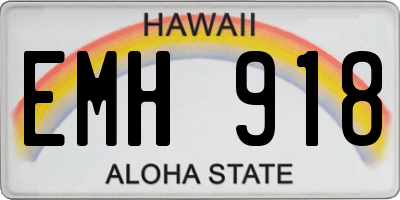 HI license plate EMH918