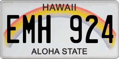 HI license plate EMH924