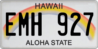 HI license plate EMH927
