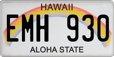 HI license plate EMH930