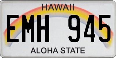 HI license plate EMH945