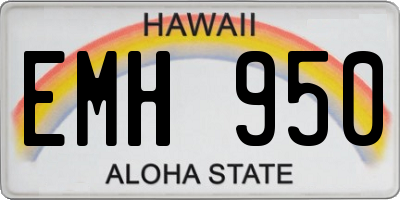 HI license plate EMH950