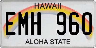 HI license plate EMH960