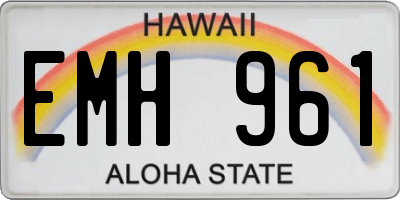 HI license plate EMH961