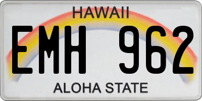HI license plate EMH962