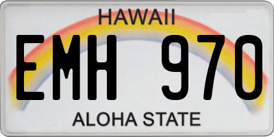 HI license plate EMH970