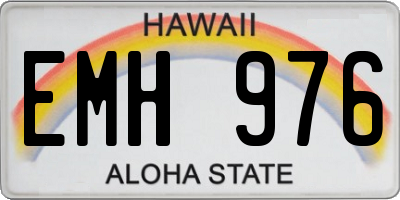 HI license plate EMH976