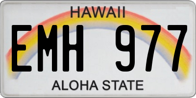 HI license plate EMH977