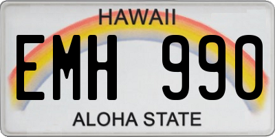 HI license plate EMH990