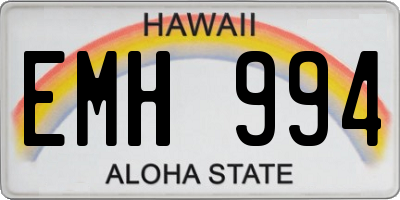 HI license plate EMH994
