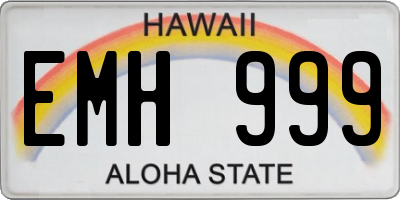 HI license plate EMH999