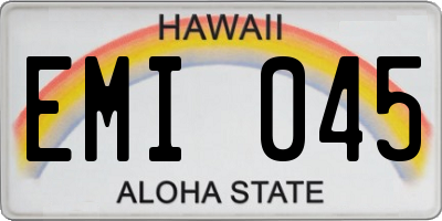 HI license plate EMI045