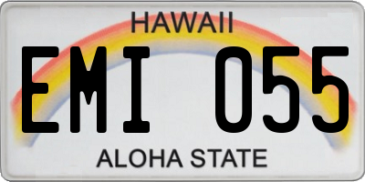 HI license plate EMI055